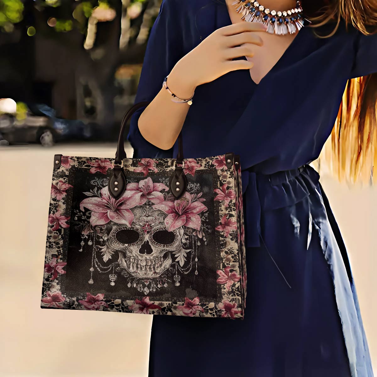 Leather Bag Lily's Enchanted Bloom