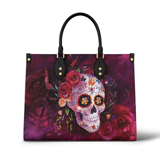 Leather Bag Gentle Sugar Skull