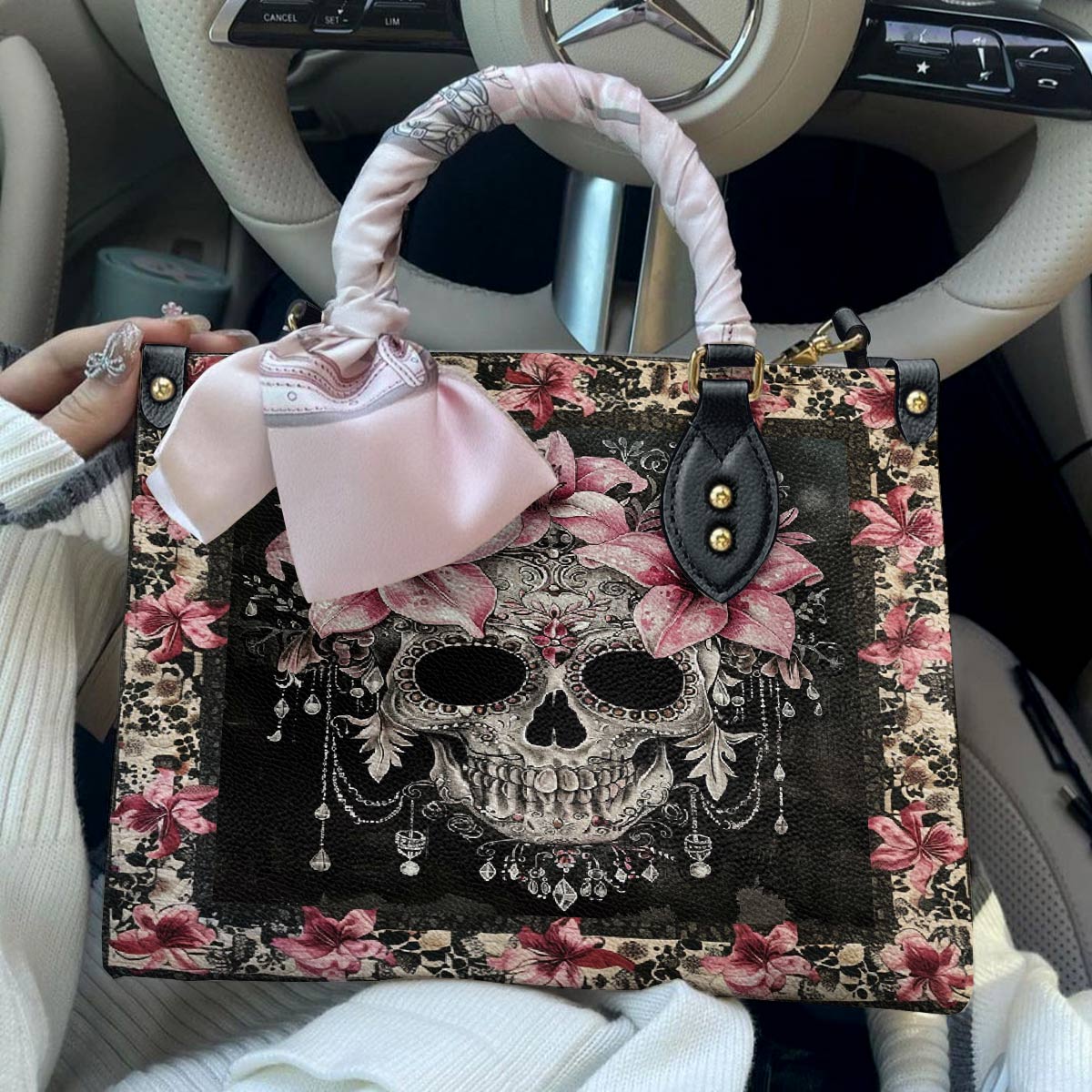 Leather Bag Lily's Enchanted Bloom