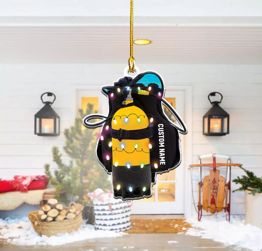 Scuba Diving Equipment Christmas Light Ornament, Custom Car Ornament345345, Ornament Decoration, Ornament For Gift, Ornament Christmas