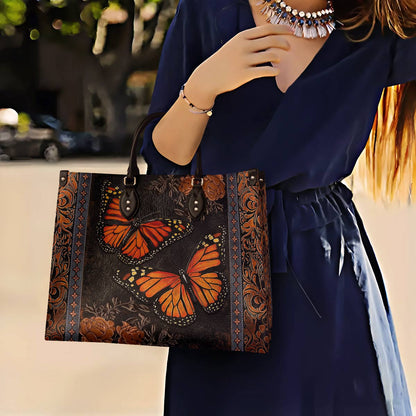 Butterfly Leather Bag Vintage Ember Wings