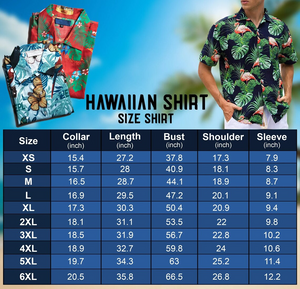 Custom Face Hawaiian Shirt Leaves & Flowers Pattern Hawaiian Shirt for Summer Gift