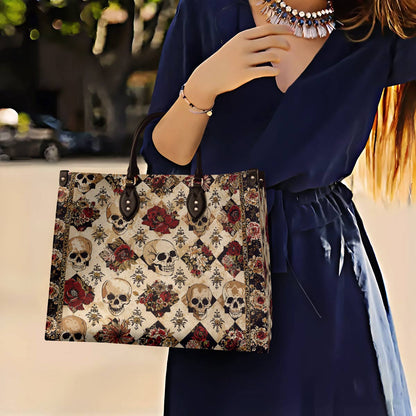 Leather Bag Gothic Rose