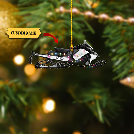 Snowmobile Motorcycle Personalized Christmas Ornament - Gift For Snowmobile Lovers, Ornament Decoration, Ornament For Gift, Ornament Christmas