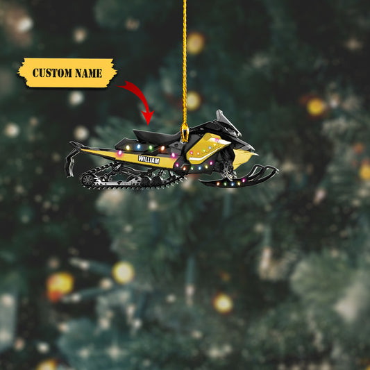 Snowmobile Motorcycle Personalized Christmas Ornament - Gift For Snowmobile Lovers, Ornament Decoration, Ornament For Gift, Ornament Christmas