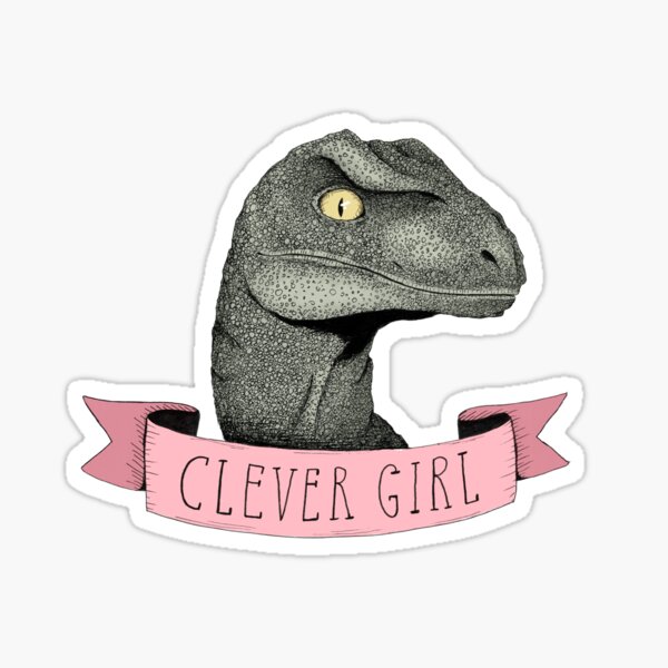 Clever Girl raptor dinosaur Sticker
