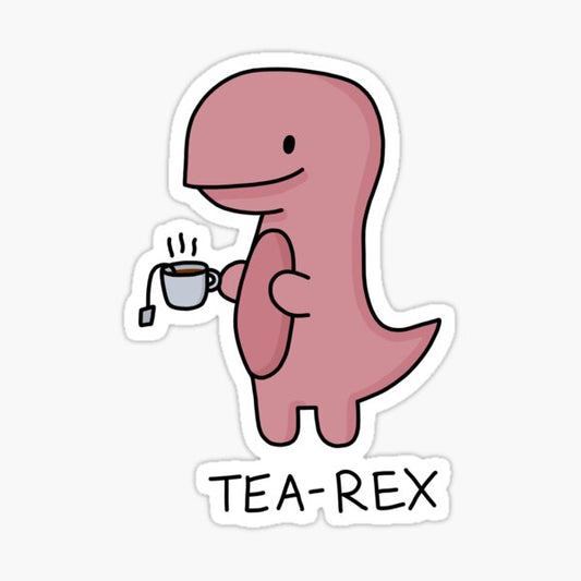 Tea-Rex' Illustration Sticker