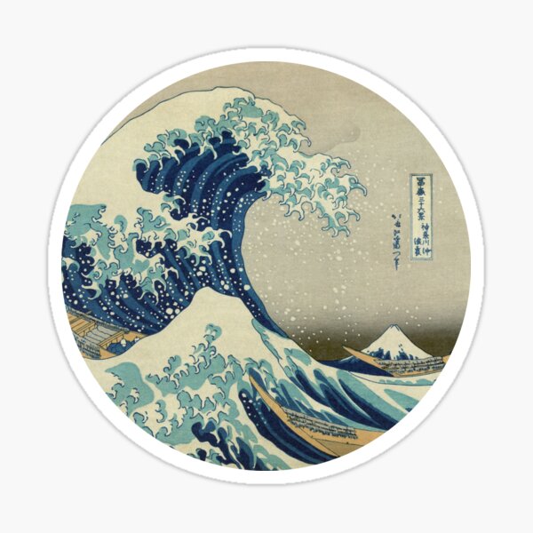 Great Wave off Kanagawa circle Sticker