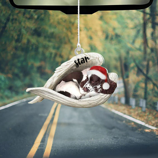 Star-Personalized English Springer Spaniel Sleeping Angel Christmas Flat Acrylic Dog Ornament Memorial Dog Gift_5713, Ornament Decoration, Ornament Christmas - TeeZworldVN