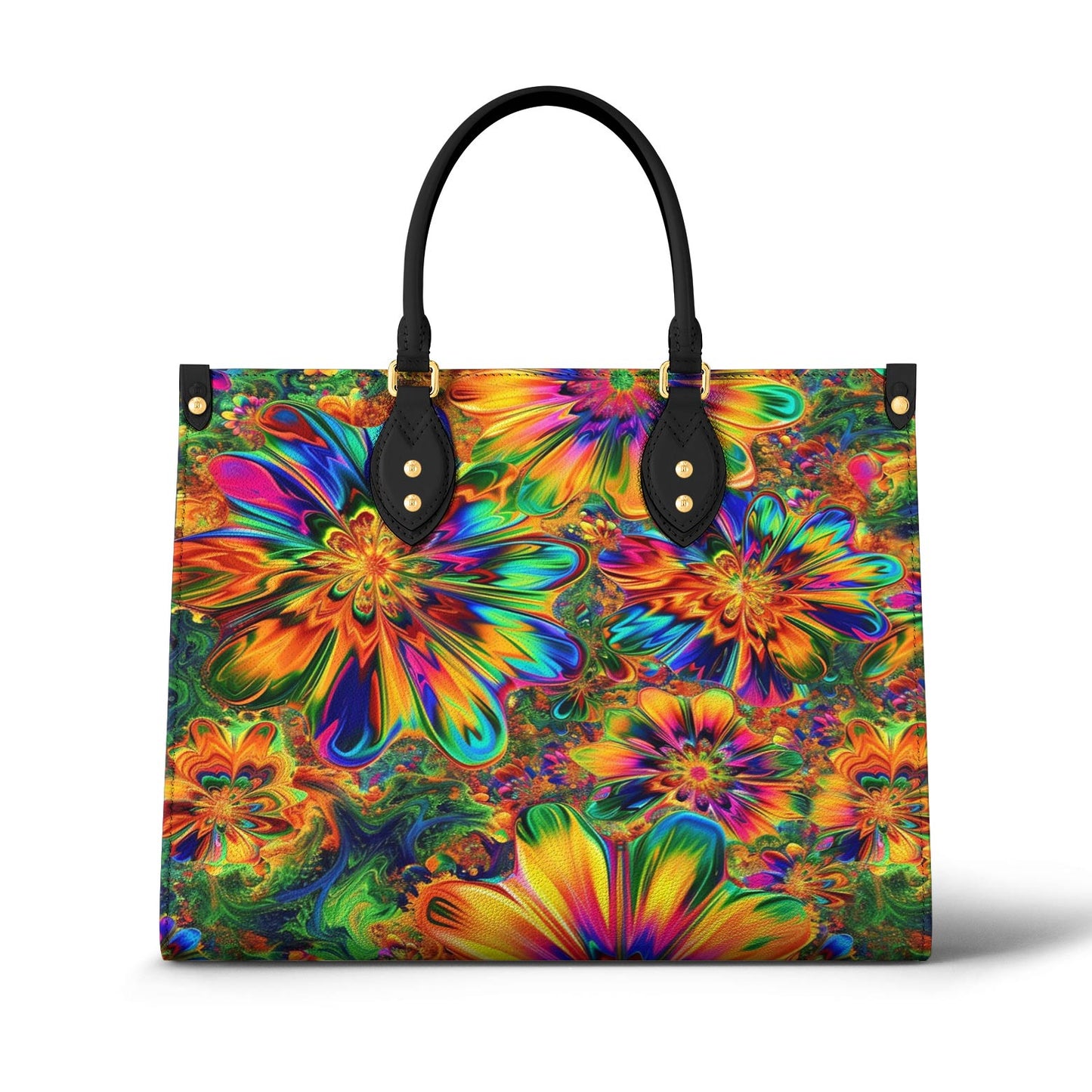 Hippie Leather Bag Groovy Bloom