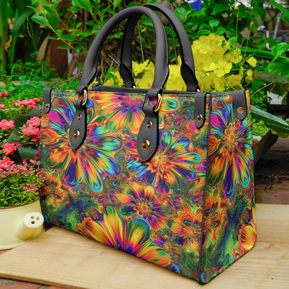 Hippie Leather Bag Groovy Bloom