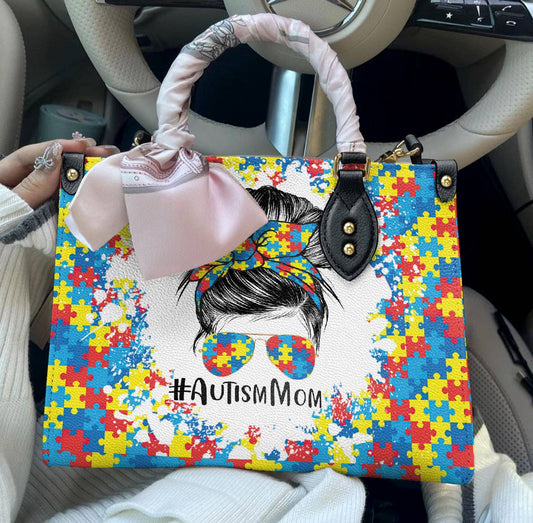 Leather Bag Autism Mom Lovely