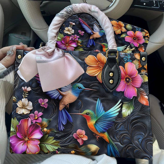 Hummingbird Leather Bag Blossom Breeze