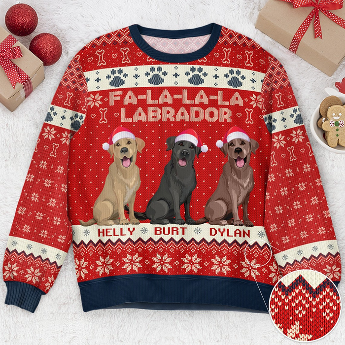 Personalized Photo Ugly Sweater, Funny Labrador Dog Lovers Ugly Sweatshirt, Dog Christmas Sweatshirt, Dog Lover Shirt, Pets Owner Sweatshirt