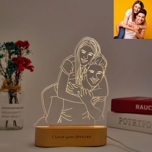 Personalized 3D Photo Lamp Gift, Photo Engraving, Lamp Night light, Wedding Gift, Mother's Day gifts, BFF Gift, Gift for Her