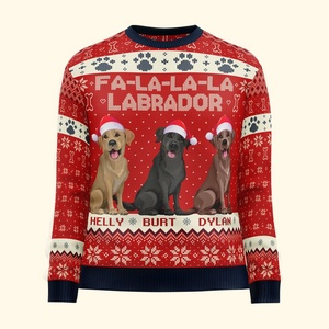 Personalized Photo Ugly Sweater, Funny Labrador Dog Lovers Ugly Sweatshirt, Dog Christmas Sweatshirt, Dog Lover Shirt, Pets Owner Sweatshirt