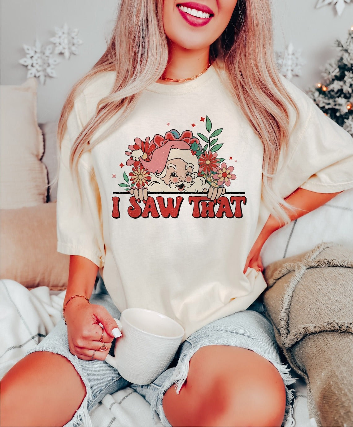 Geansaí Nollag Floral Nollag, T-léine Daidí na Nollag, Geansaí Nollag Daisy, Geansaí Nollag Pink, Sweatshirt Greannmhar Nollag, T-léine Daidí na Nollag, Sweatshirt Nollag