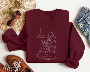 Nativity Scene Christmas Sweatshirt,Christian Christmas Sweatshirt, A Thrill of Hope Sweater ,True Story Nativity, Religious Christmas Gifts