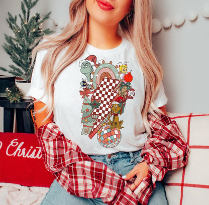 Geansaí Nollag Retro Nollag, Geansaí Crann Nollag, T-léine Daidí na Nollag, T-léine Crann Nollag Bándearg, T-léine Bándearg na Nollag le Bronntanas