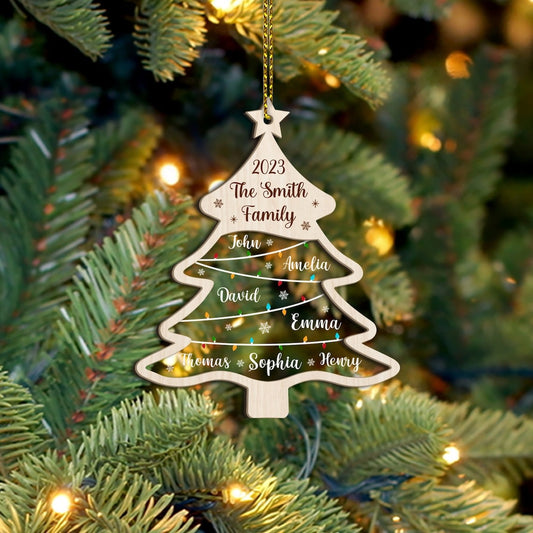 Ornáid Teaghlaigh Saincheaptha, Ainm Teaghlaigh Ornáid Crann Nollag, Ornáid Crann Ainm Teaghlaigh, Ainm Crann Nollag, 2023 Ornáid Nollag