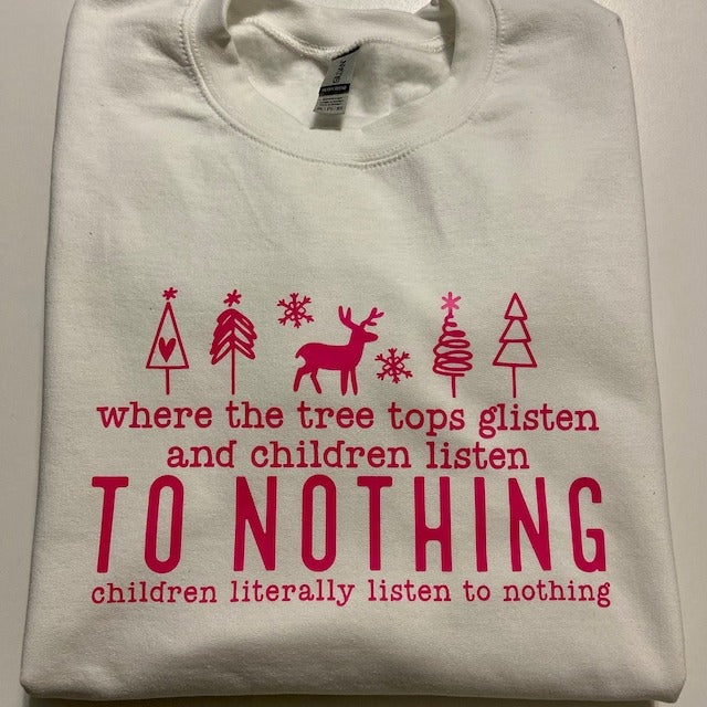 Tree Tops Glisten Sweatshirt Christmas, Christmas Vibes Sweatshirt, Sarcastic Christmas T-shirt, Merry Christmas T-shirt, Funny Christmas Sweatshirt, Cozy Season T-shirt