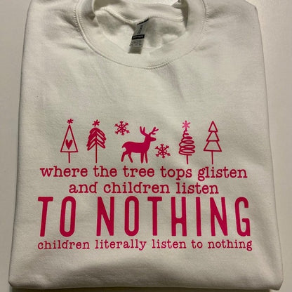Tree Tops Glisten Sweatshirt Christmas, Christmas Vibes Sweatshirt, Sarcastic Christmas T-shirt, Merry Christmas T-shirt, Funny Christmas Sweatshirt, Cozy Season T-shirt