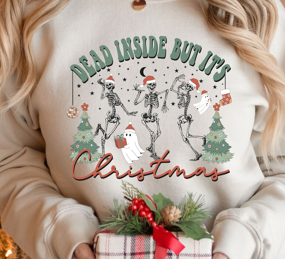 Dead Inside But It's Christmas T-shirt,, Sweatshirt Christmas, Sweater Christmas, Christmas For Gift, Sweatshirt Christmas