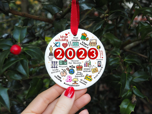 2023 Christmas Ceramic Ornament, Major Events Ornament, Year to Remember Ornament, Funny 2023 Commemorative Ornament, Christmas Decor, Xmas Ornament