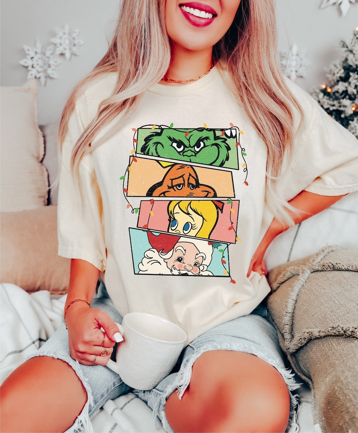 Geansaí Nollag Shona na Nollag, T-léine Retro Nollag, Nollaig Chun Bronntanais, Geansaí Nollag