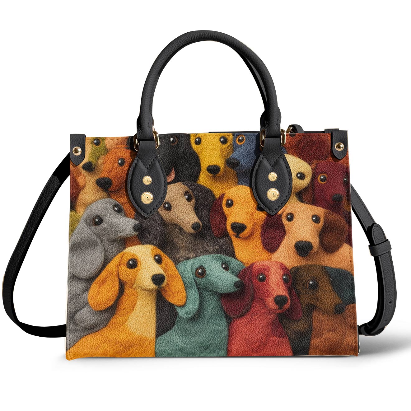 Leather Bag Dachshund Kaleidoscope