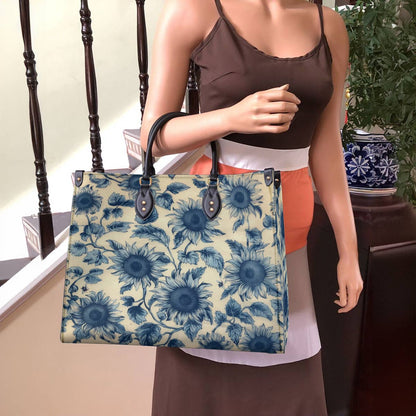 Sunflower Leather Bag Azure Grace