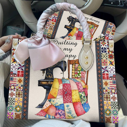 Leather Bag Quilting Is My Therapy