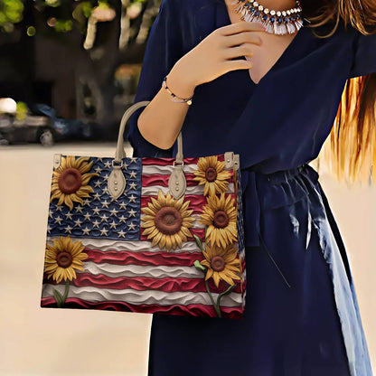 Leather Bag Sunflower Freedom