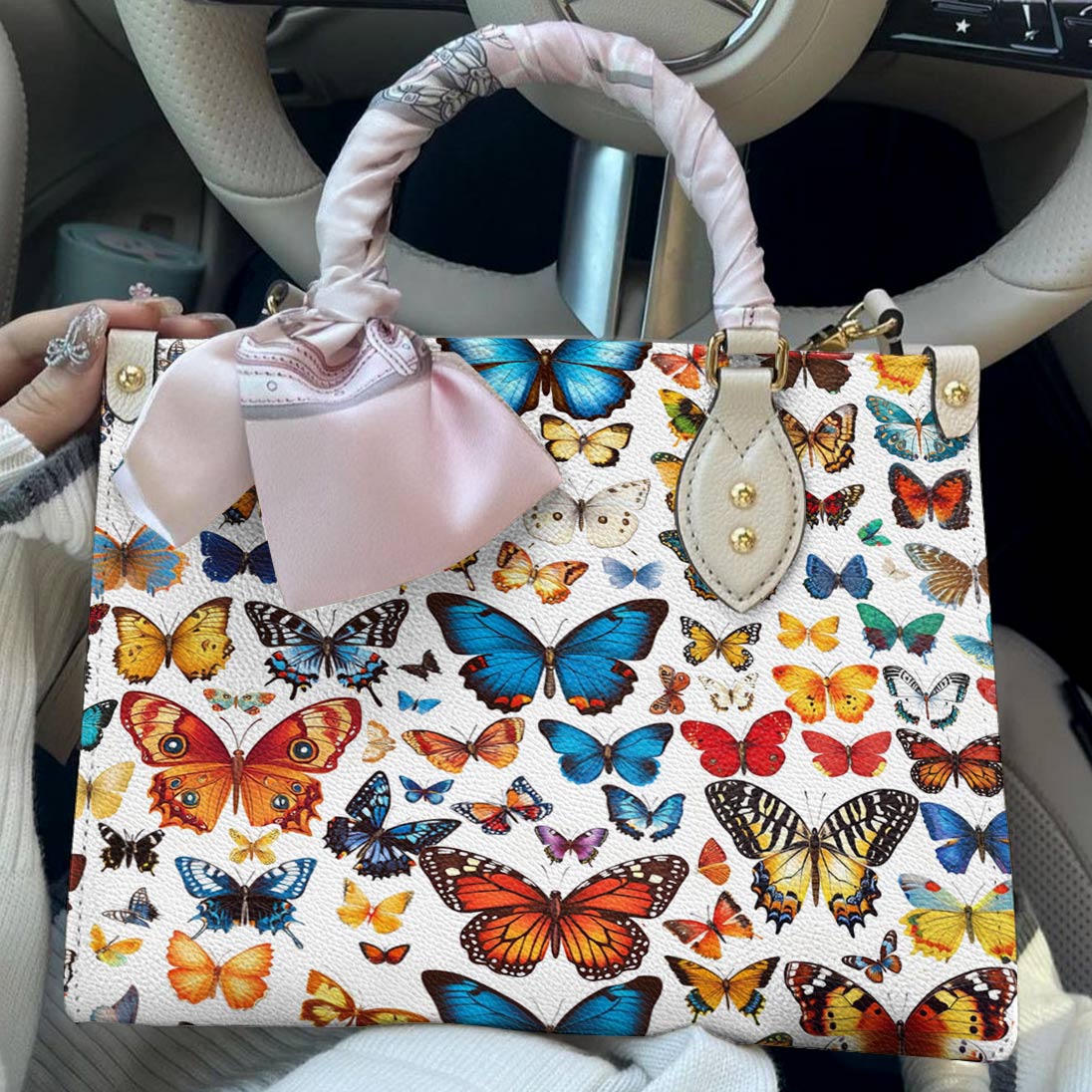 Leather Bag Butterfly Kaleidoscope