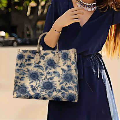 Sunflower Leather Bag Azure Grace