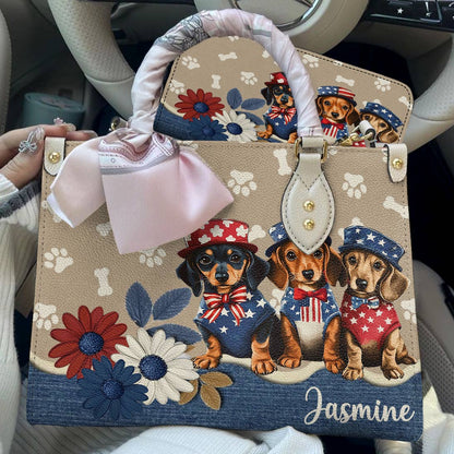 Lorva Leather Bag Personalized Happy Independence Day