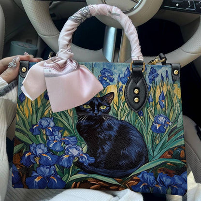 Leather Bag Iris Garden of Quiet Magic