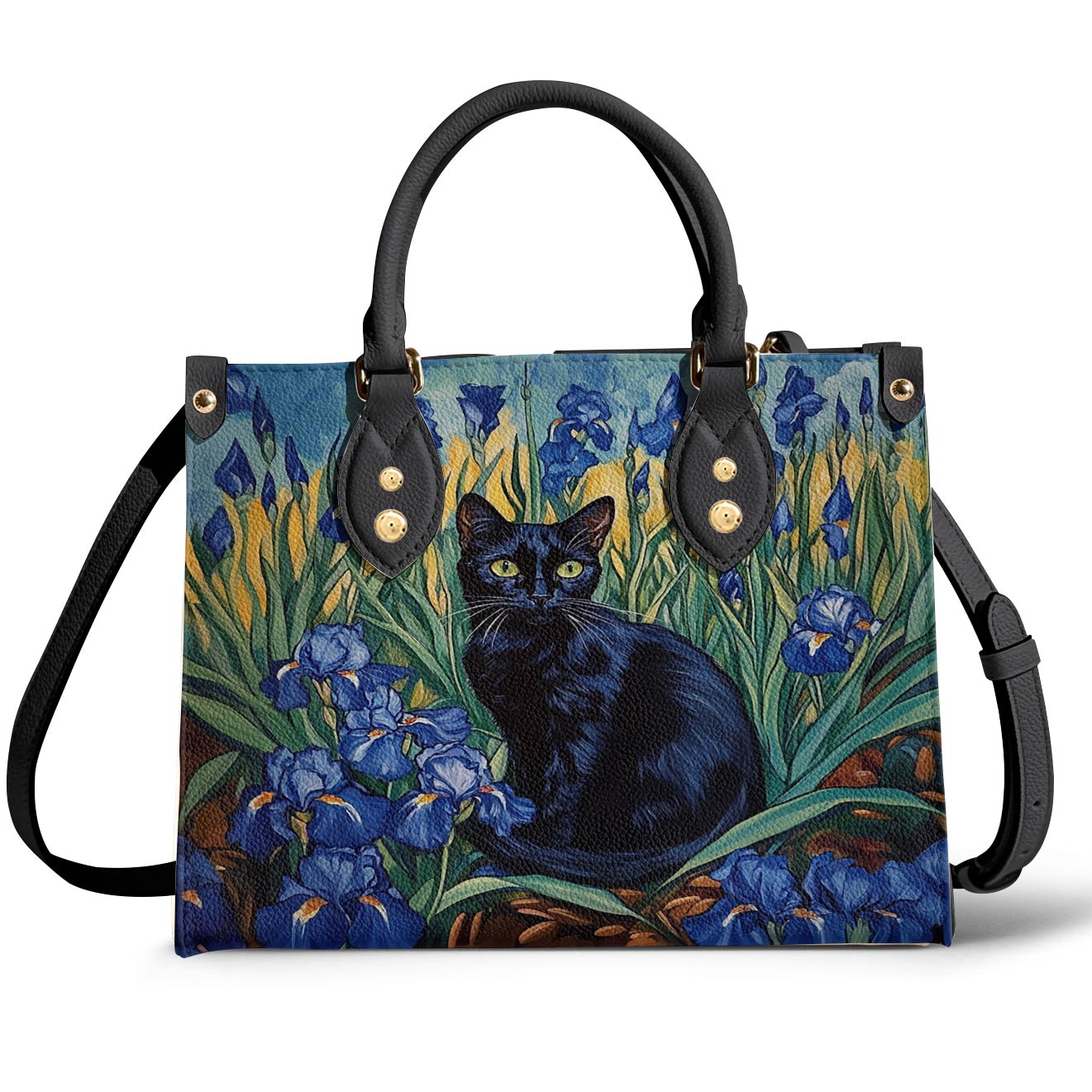 Leather Bag Iris Garden of Quiet Magic