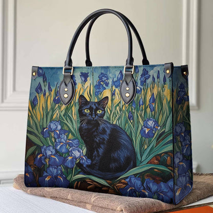 Leather Bag Iris Garden of Quiet Magic