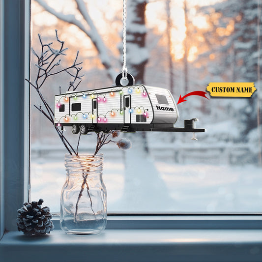 Travel Trailers Christmas Ornament, Camper Van tree hanging Xmas Ornament decor, Ornament Decoration, Ornament For Gift, Ornament Christmas