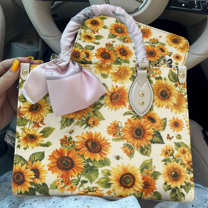 Leather Bag Sunflower Soul