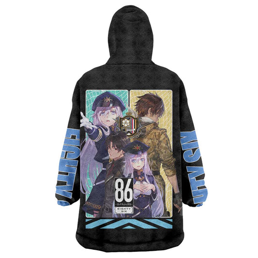 86 Eighty Six Wearable Blanket Hoodie Anime Style TS04