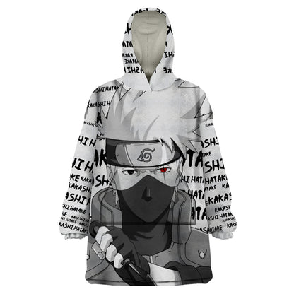 Kakashi Hatake - Anime Style Manga Wearable Blanket Hoodie TS04