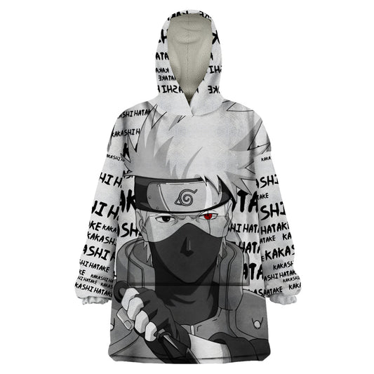 Kakashi Hatake - Anime Style Manga Wearable Blanket Hoodie TS04