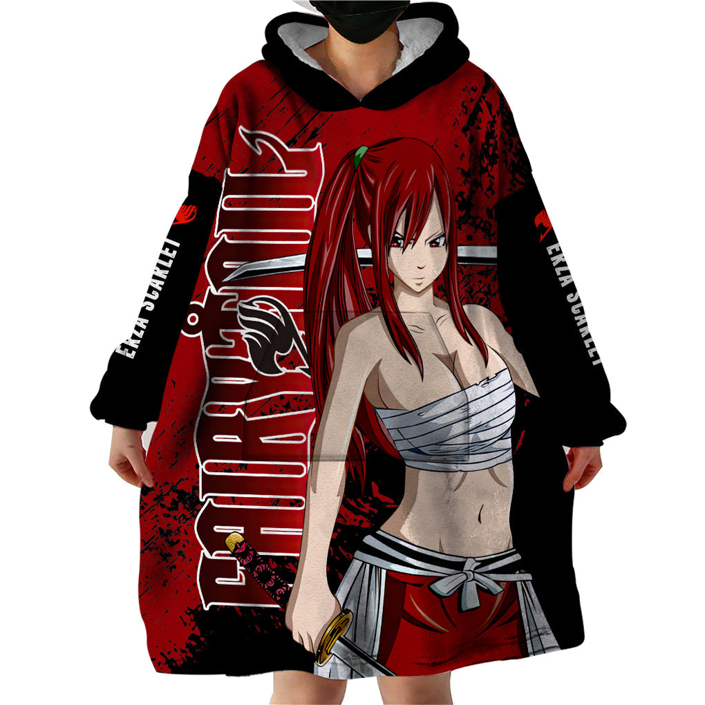 Erza Scarlet Wearable Blanket Hoodie Fairy Tail TS04