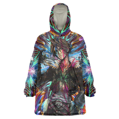 Trippy Squall Final Fantasy 8 Wearable Blanket Hoodie Trippy Style TS04