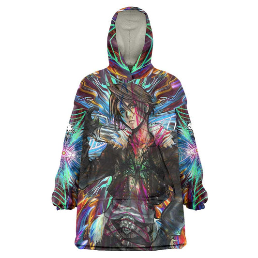 Trippy Squall Final Fantasy 8 Wearable Blanket Hoodie Trippy Style TS04