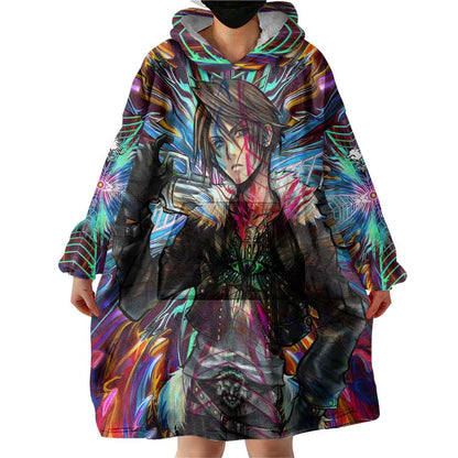 Trippy Squall Final Fantasy 8 Wearable Blanket Hoodie Trippy Style TS04