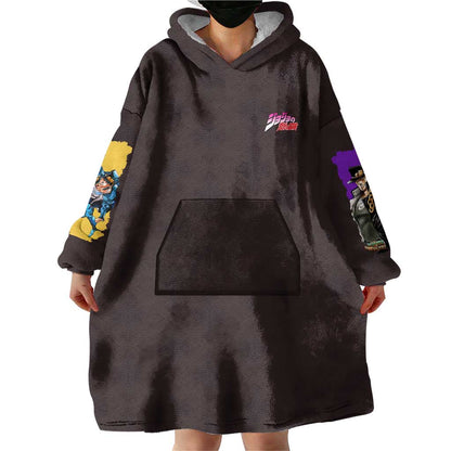 Stardust Crusaders Jojos Bizarre Adventure Wearable Blanket Hoodie Japan Anime Style TS04