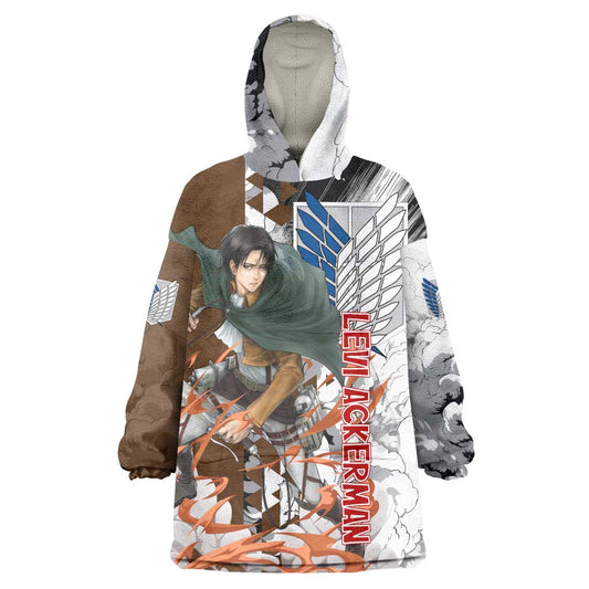 Levi Ackerman - Attack On Titan Wearable Blanket Hoodie Anime Style TS04